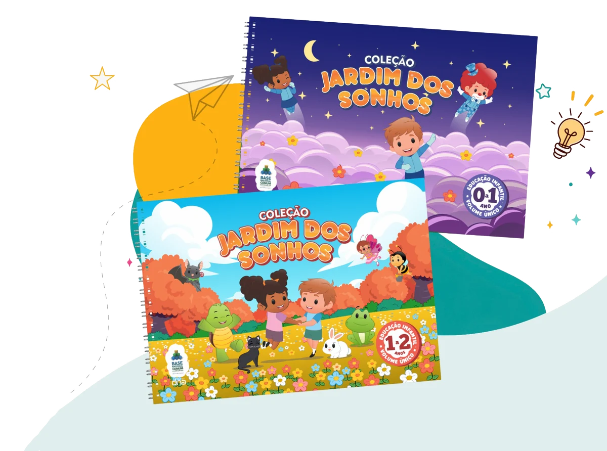 Capas da Coleção Jardim dos Sonhos, volumes 0 a 1 ano e 1 a 2 anos